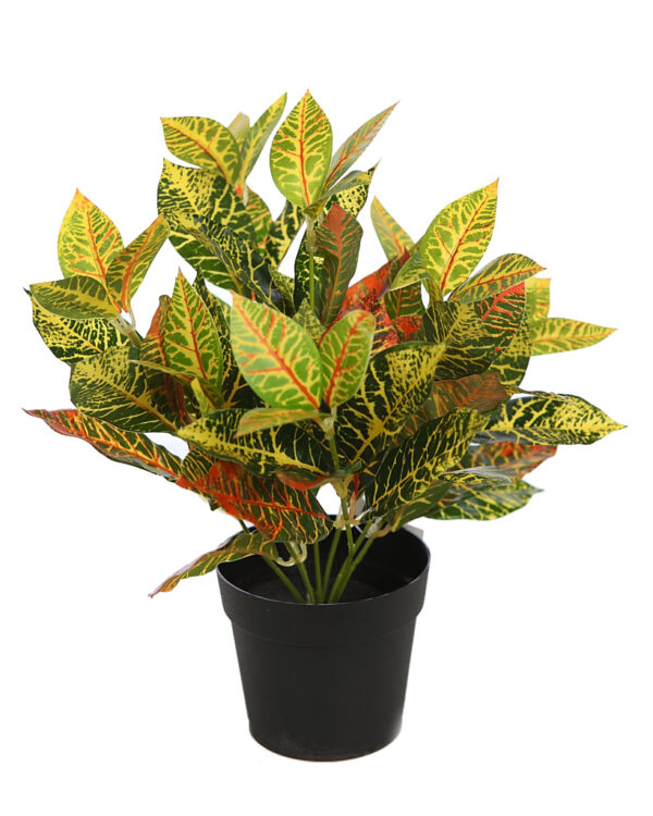 PLANTA CROTON ARTIFICIAL CON MACETA