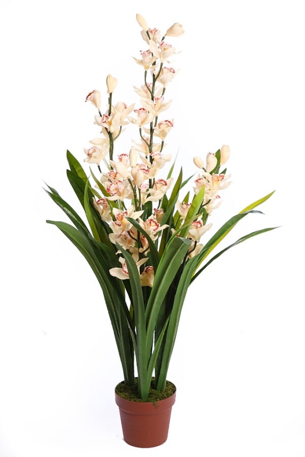 CYMBIDIUM ARTIFICIAL EN MACETA 115CM ANCHO 70CM